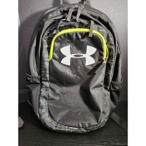 Under Armour Scrimmage 2.0 Backpack Bookbag 17 inch neon green Black